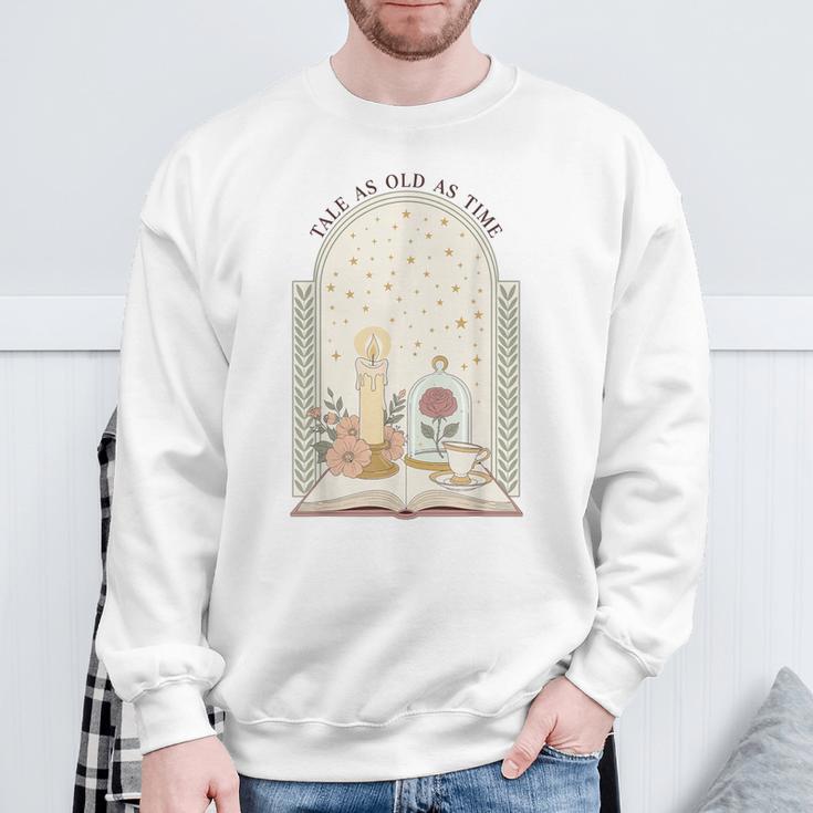 Tale As Old As Time Rose Candle And Book Sweatshirt Gifts for Old Men