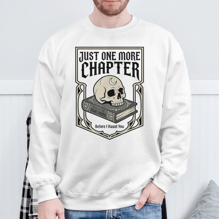 Tales Of The Macabre Skull Book Gothic Books Reading Lover Sweatshirt Gifts for Old Men