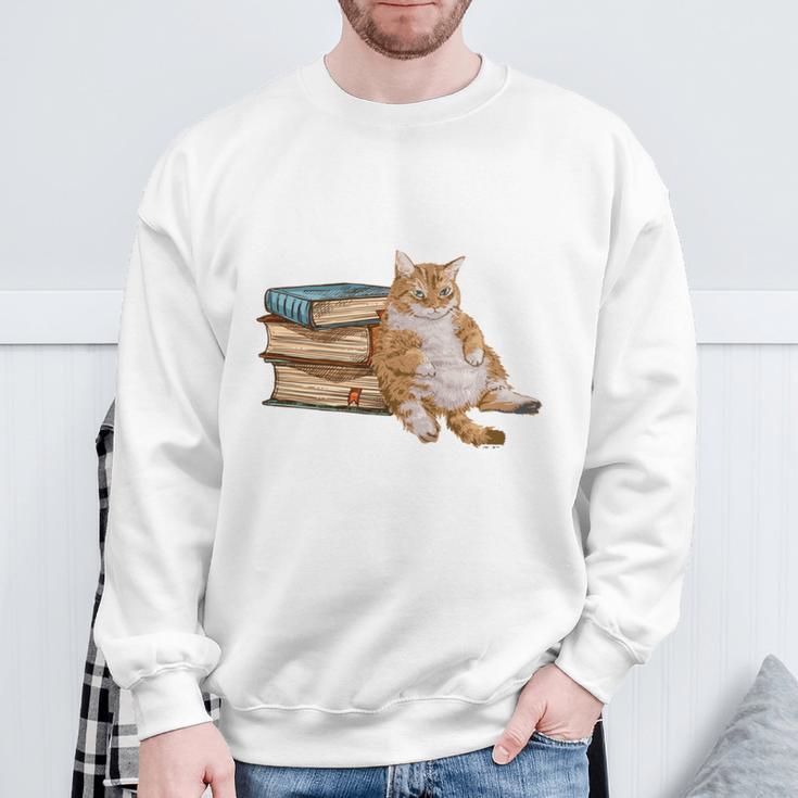 That's What I Do I Read Books I Pet Cats And I Know Things Sweatshirt Gifts for Old Men