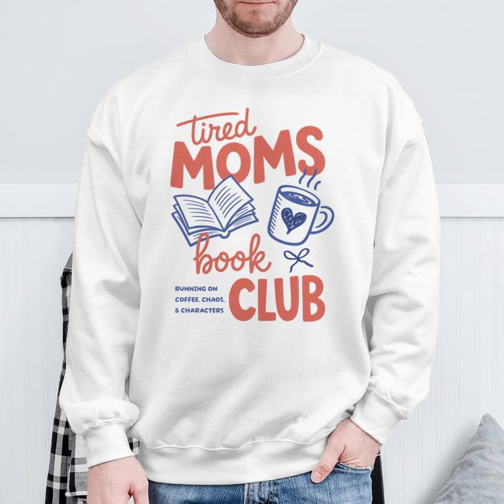 Tired Moms Book Club Mother’s Day Trendy Reading Lover Comfort Colors Crop Top Sweatshirt Gifts for Old Men