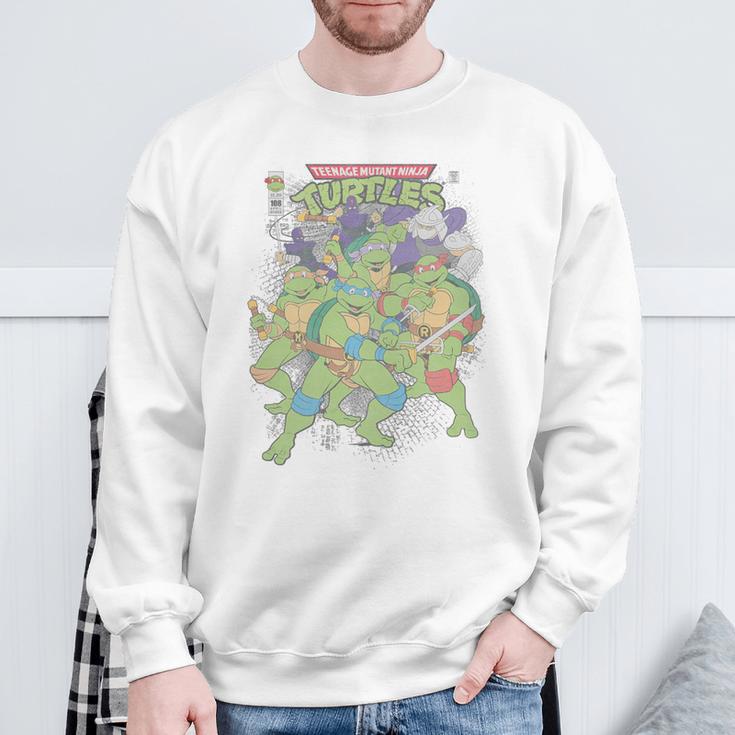 TMNT Comic Book Cover Group Shot Premium Tri-Blend Sweatshirt Gifts for Old Men