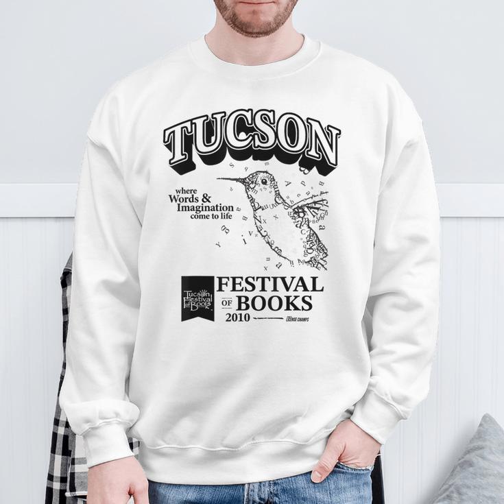 Tucson Festival Of Books TFOB 2010 Hummingbird Mascot Sweatshirt Gifts for Old Men