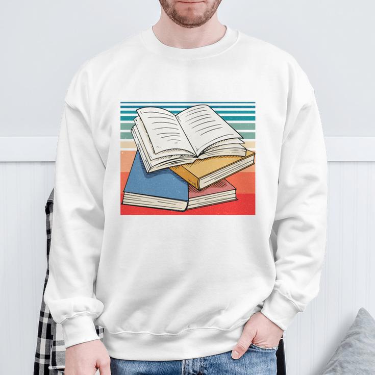 Unpaid Book Critic Book Reader Bookworm Vintage Sweatshirt Gifts for Old Men