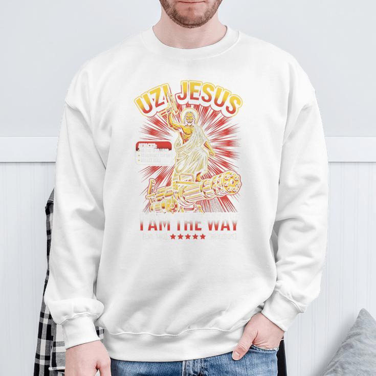 Uzi Jesus Tshirt RPG Books Christian Religion God Faith Premium Tri-Blend Sweatshirt Gifts for Old Men Uzi Jesus Tshirt RPG Books Christian Religion God Faith Premium Tri-Blend Sweatshirt Gifts for Old Men