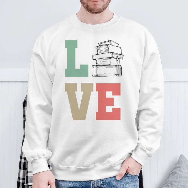Valentines Day Book Lover Reading Sweatshirt Gifts for Old Men