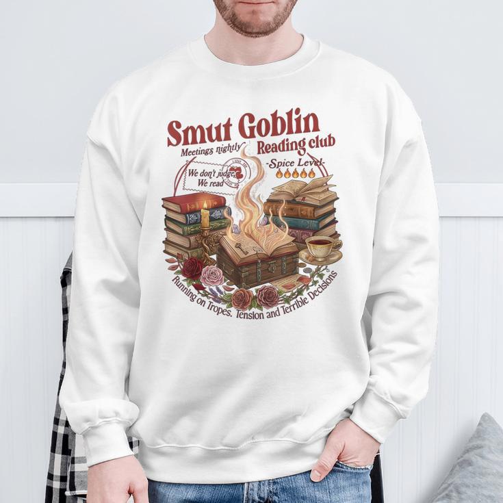 Vintage Smut Goblin Dark Romance Bookish Book Lover Sweatshirt Gifts for Old Men