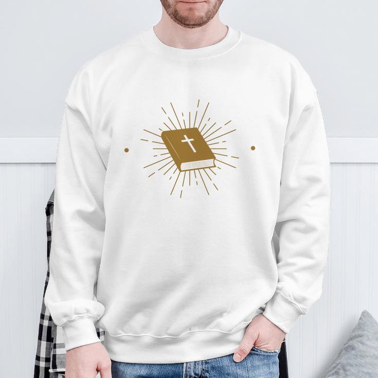 Visit Many Good Books But Live In The Bible Sweatshirt Gifts for Old Men