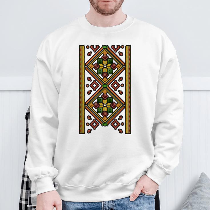 Vyshyvanka ウクライナ刺繍 刺繍 プロウクライナ語 スウェットシャツ 高齢者への贈り物