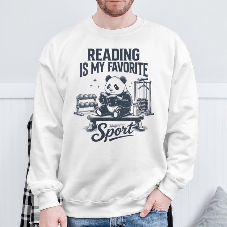 Women's Book Lover Bookish Panda Reading Is My Favorite Sport Sweatshirt Gifts for Old Men Women's Book Lover Bookish Panda Reading Is My Favorite Sport Sweatshirt Gifts for Old Men