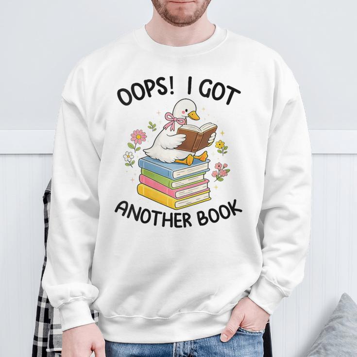 Women's Oops I Got Another Book Goose Goose Reader Women Girls Sweatshirt Gifts for Old Men