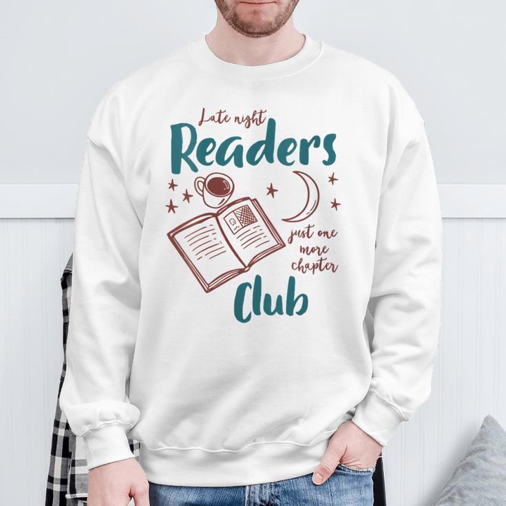 Women's Reading Book Lover Bookish Late A Night Readers Club Sweatshirt Gifts for Old Men Women's Reading Book Lover Bookish Late A Night Readers Club Sweatshirt Gifts for Old Men