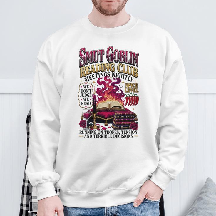 Women's Smut Goblin Reading Club Vintage Bookish Book Lover Sweatshirt Gifts for Old Men