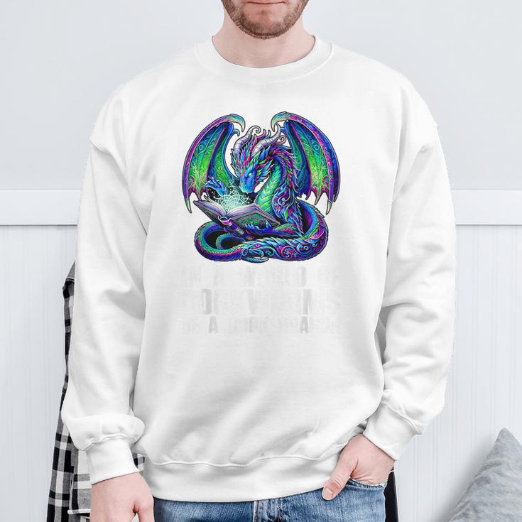 In a World Of Bookworms Be a Book Dragon Reading Sweatshirt Gifts for Old Men In a World Of Bookworms Be a Book Dragon Reading Sweatshirt Gifts for Old Men
