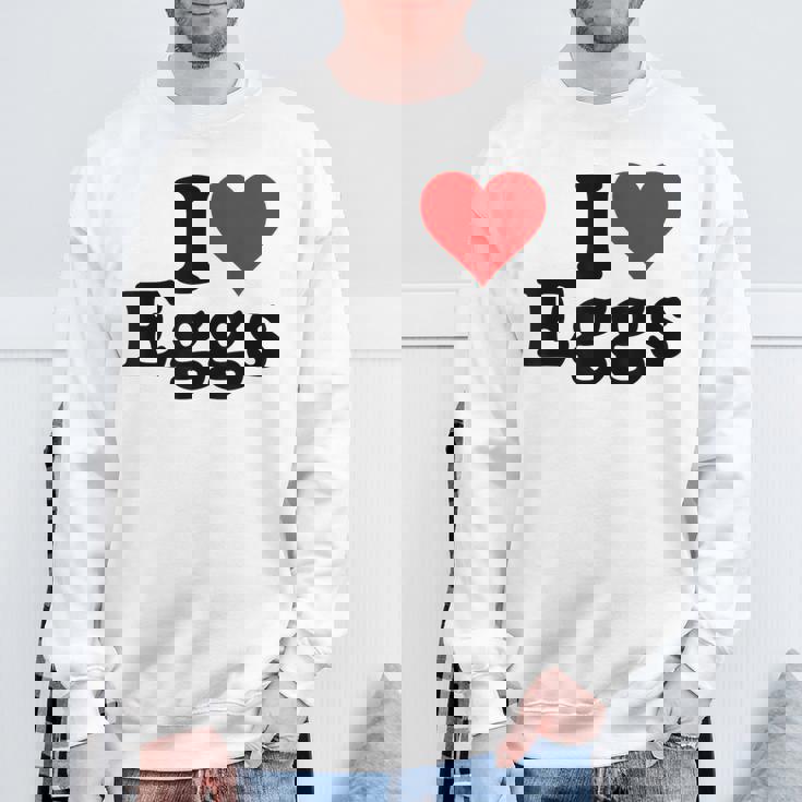 アイラブエッグアイハートエッグ スウェットシャツ 高齢者への贈り物