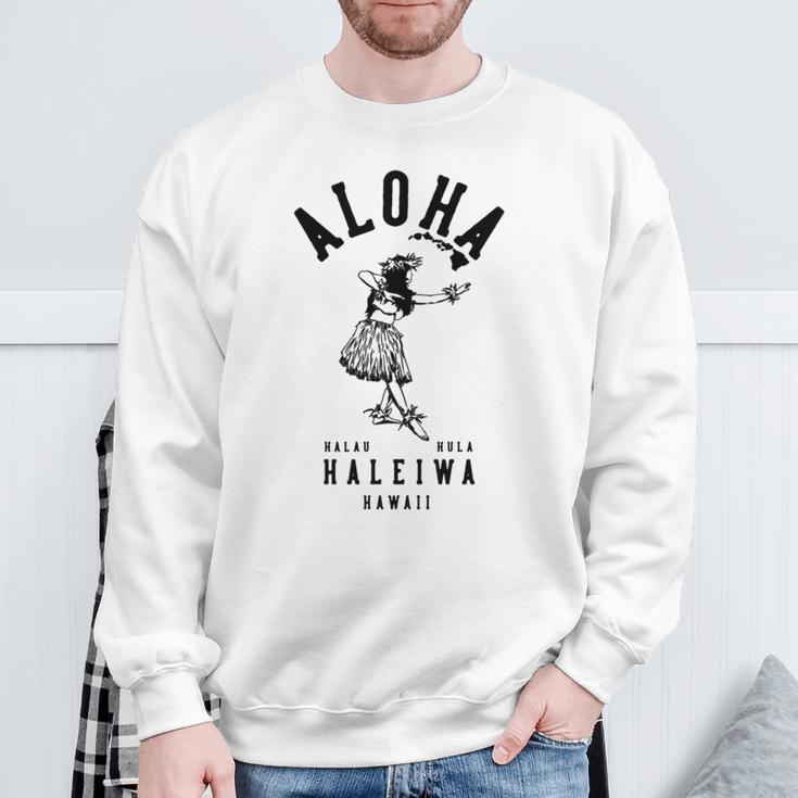 アロハ フラクラブ ハレイワ ハワイ 長袖tシャツ スウェットシャツ 高齢者への贈り物
