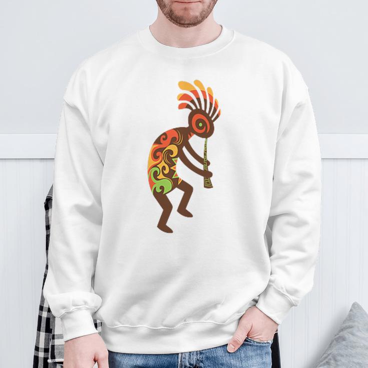 ココペリネイティブアメリカンtシャツ スモールプリント スウェットシャツ 高齢者への贈り物