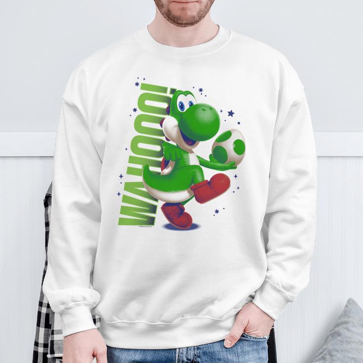 ザ・スーパーマリオギャラクシー・ムービー Action Yoshi 長袖tシャツ スウェットシャツ 高齢者への贈り物