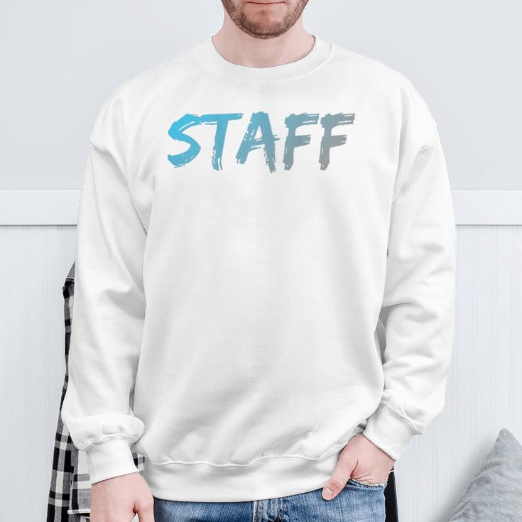 スタッフバックプリントデザインtシャツ イベントスタッフ用 スウェットシャツ 高齢者への贈り物