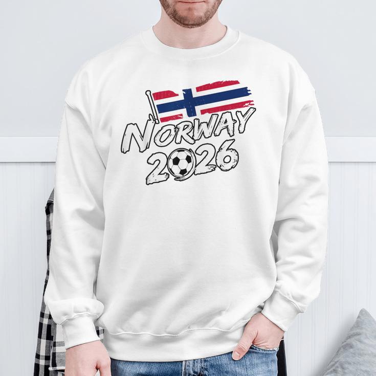 ノルウェー サッカー フットボール 試合 プレーヤー ファン ノルウェー国旗 スウェットシャツ 高齢者への贈り物