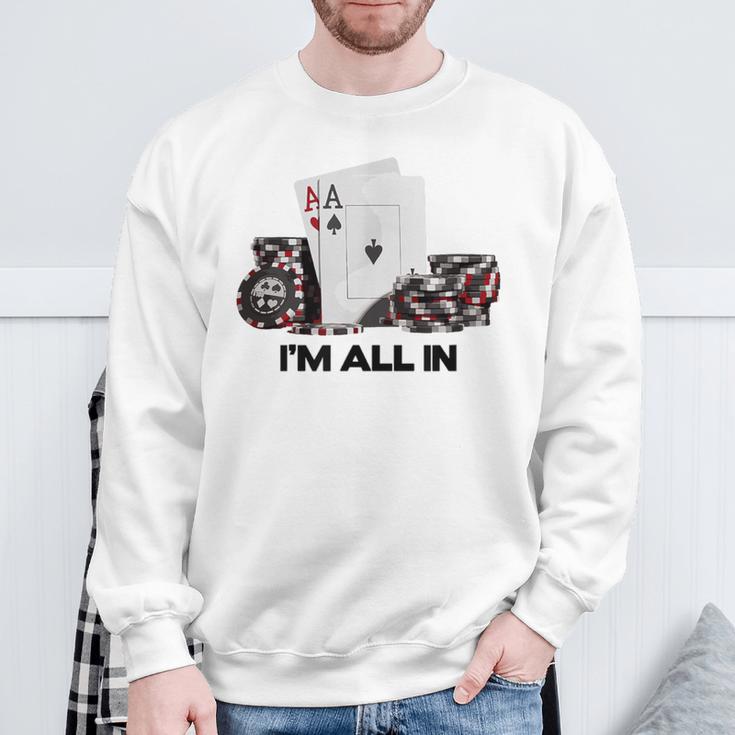 ポーカーエース、I Am All In スウェットシャツ 高齢者への贈り物