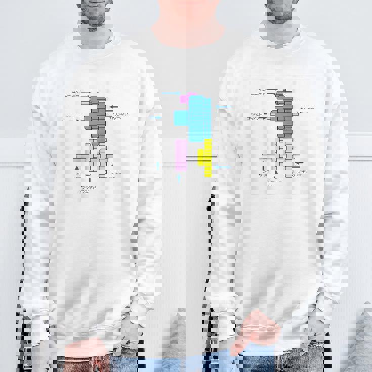 ミニ四駆 ギアイラストプリント スウェットシャツ 高齢者への贈り物