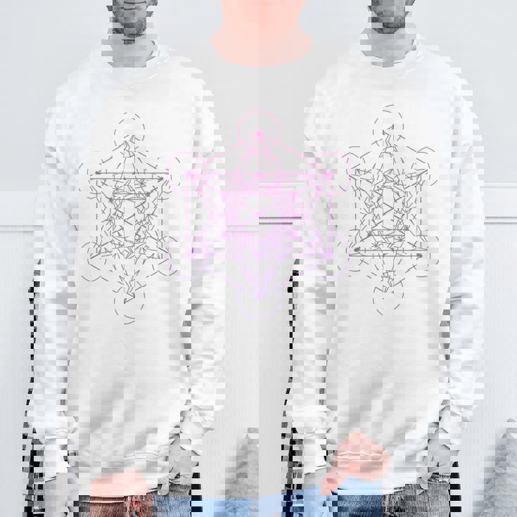 メタトロンキューブ 神聖幾何学 スウェットシャツ 高齢者への贈り物