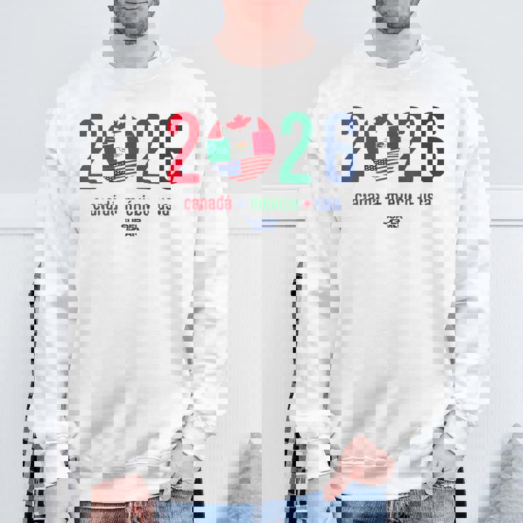 ワールドカップ2026開催国サッカーデザイン スウェットシャツ 高齢者への贈り物