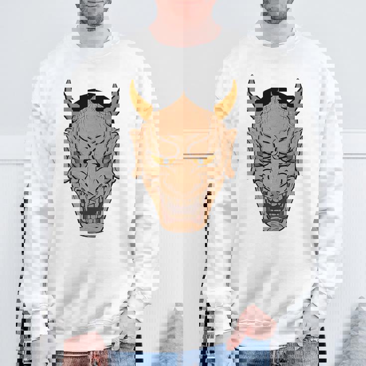 ヴィンテージの般若能面、浮世絵スタイル スウェットシャツ 高齢者への贈り物