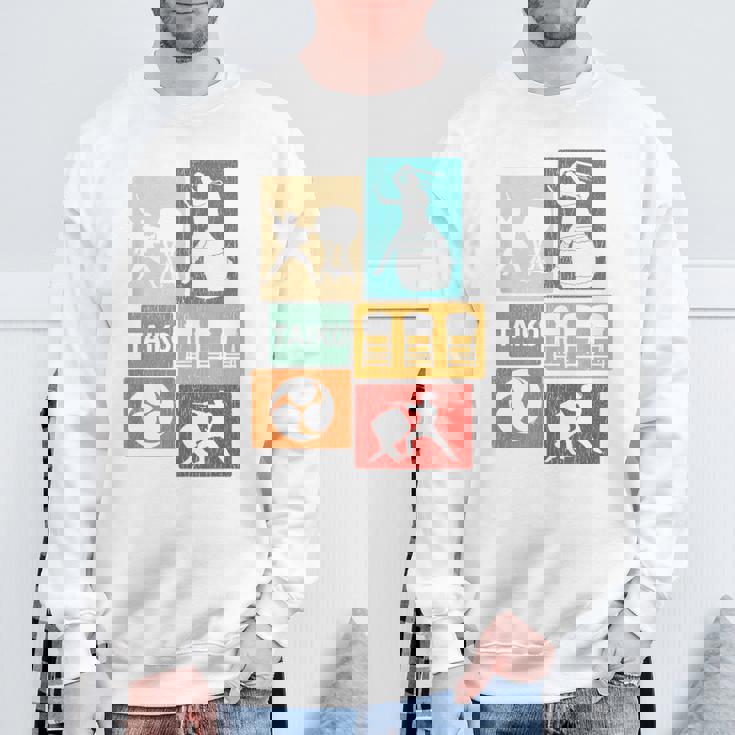 太鼓 みつどもえ ヴィンテージ 太鼓ドラマー スウェットシャツ 高齢者への贈り物