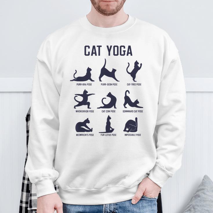 猫のヨガのポーズ スウェットシャツ 高齢者への贈り物