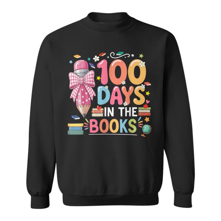 100th Day Of School Teacher Floral 100 Days In The Books Sweatshirt