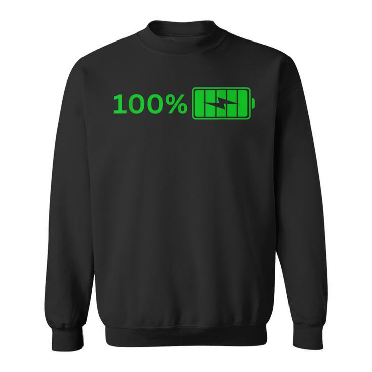 100バッテリー – 100バッテリー I おもしろい 高エネルギーパーセント スウェットシャツ
