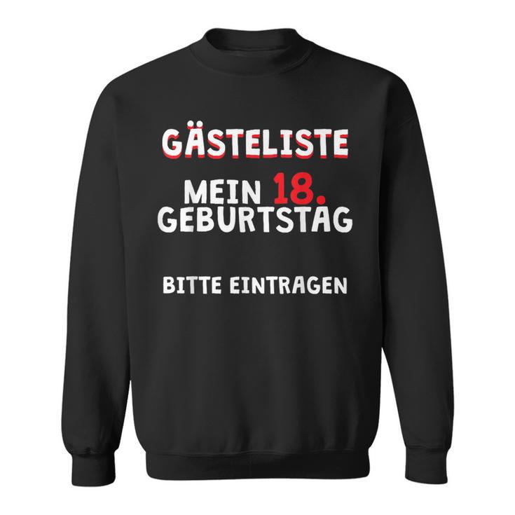 18th Birthday Guest List Guest Book Years  T-Shirt Sweatshirt