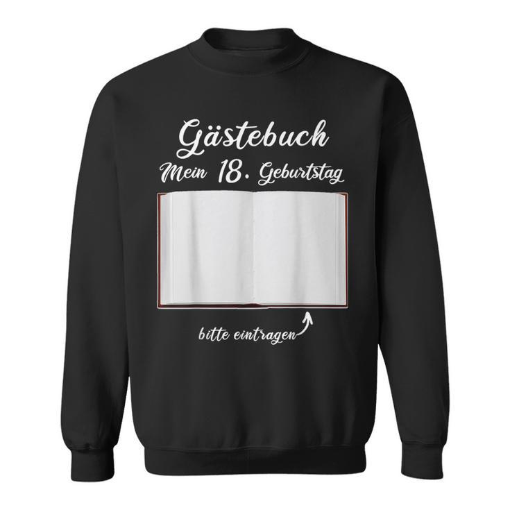 18th Birthday Guestbook Record Hie Party Sweatshirt