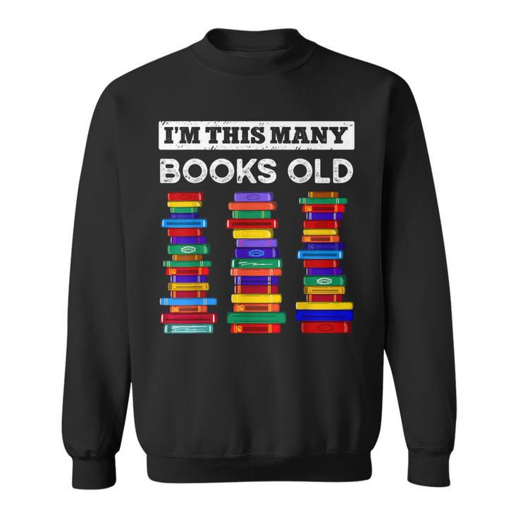 50th Birthday I'm This Many Books Old 50 Years Old Bookworm Sweatshirt