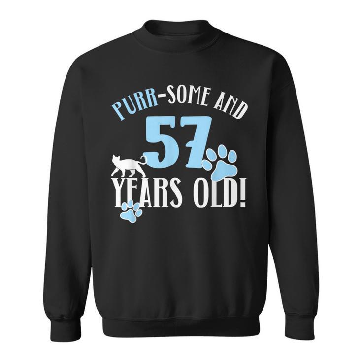 57歳の誕生日 57歳 猫 ママ 猫好き 誕生日 スウェットシャツ