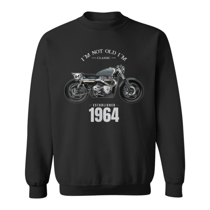 60 歳の誕生日男性オートバイ バイクに乗る人 1964 スウェットシャツ