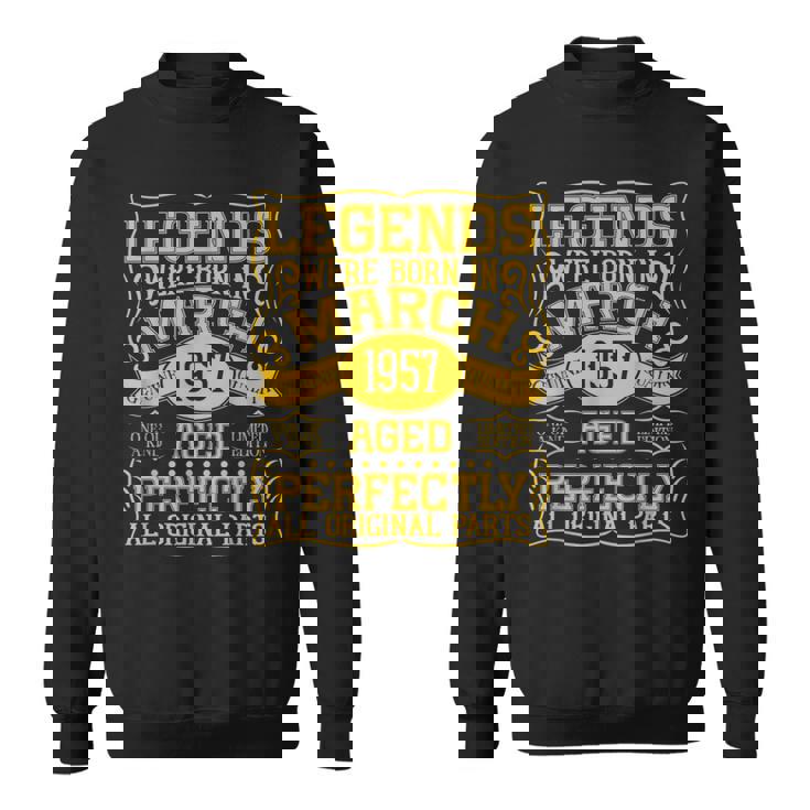 69歳の誕生日伝説は1957年3月に誕生しました。 スウェットシャツ