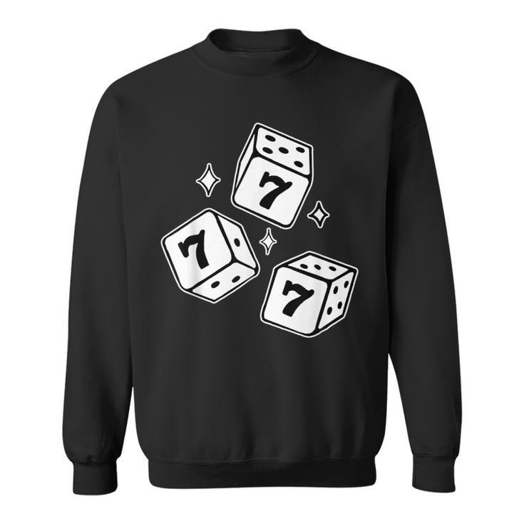 777 ラッキーダイス エンジェルナンバー ブラックワーク スウェットシャツ