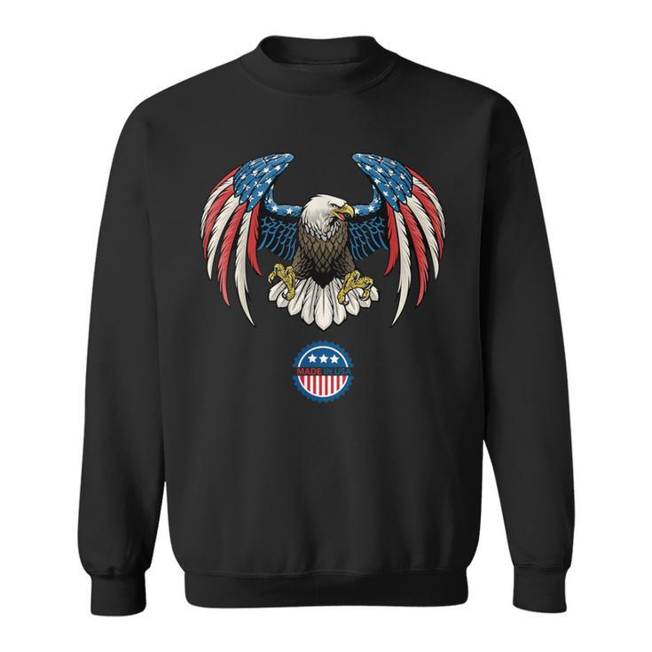 Abstract Unitedtates Of America Wild Eagle With Usa Flag スウェットシャツ