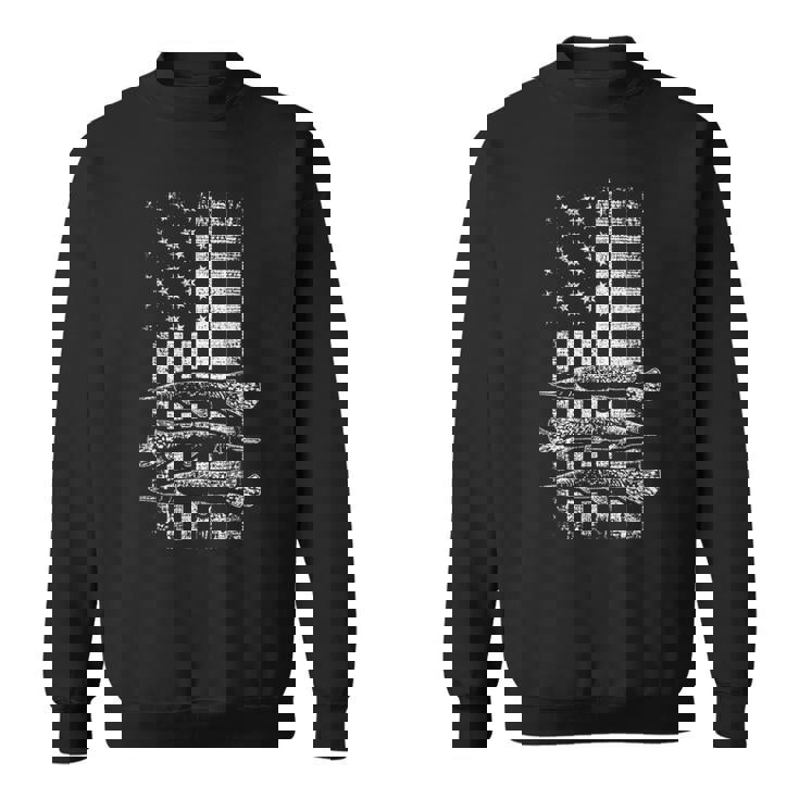 Alligator Gar Usa レトロ ヴィンテージ アメリカン ガーフィッシュ ガーパイク スウェットシャツ