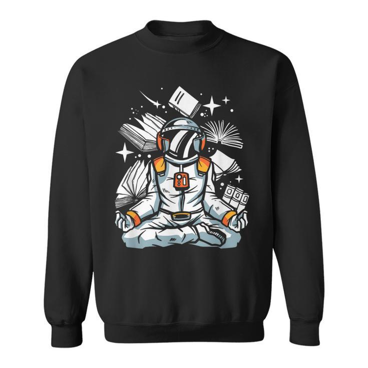Astronaut Reader Books Lover Book Reading Nerd Literature Sweatshirt