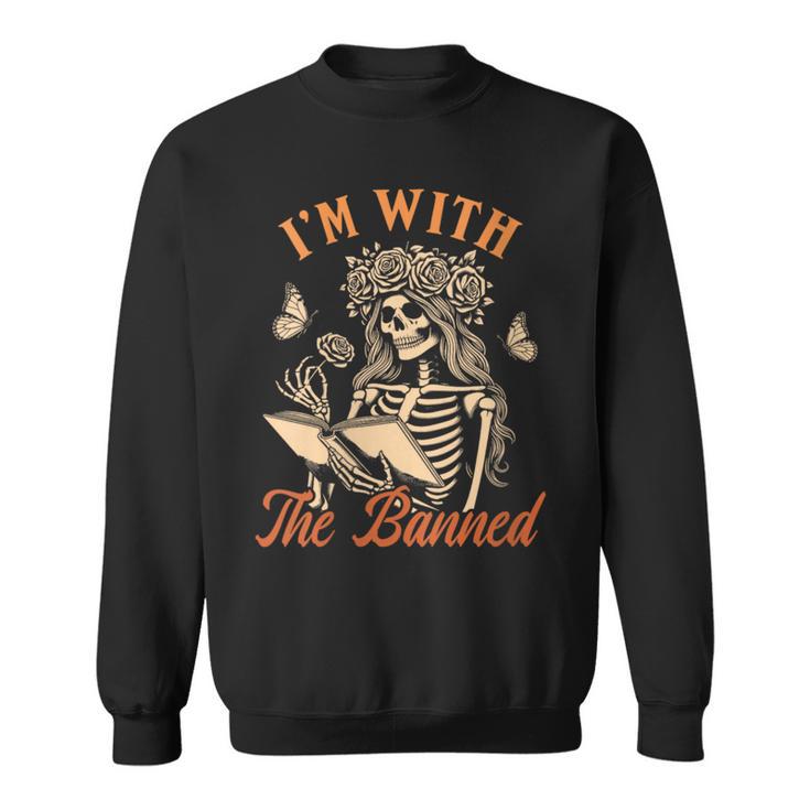 Banned Book Reading Squad Bookish I'm With The Banned Sweatshirt