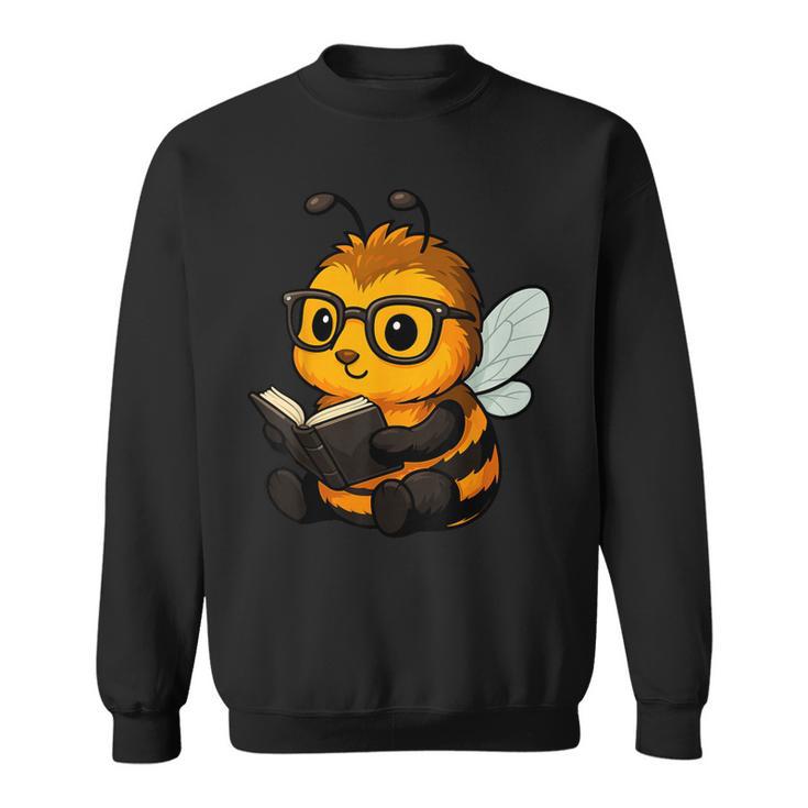 Bee Reading Book Lover Sweatshirt