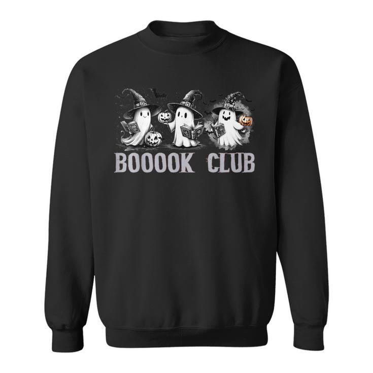 Boo Ghost Books Book Club Halloween Women School Teacher Sweatshirt