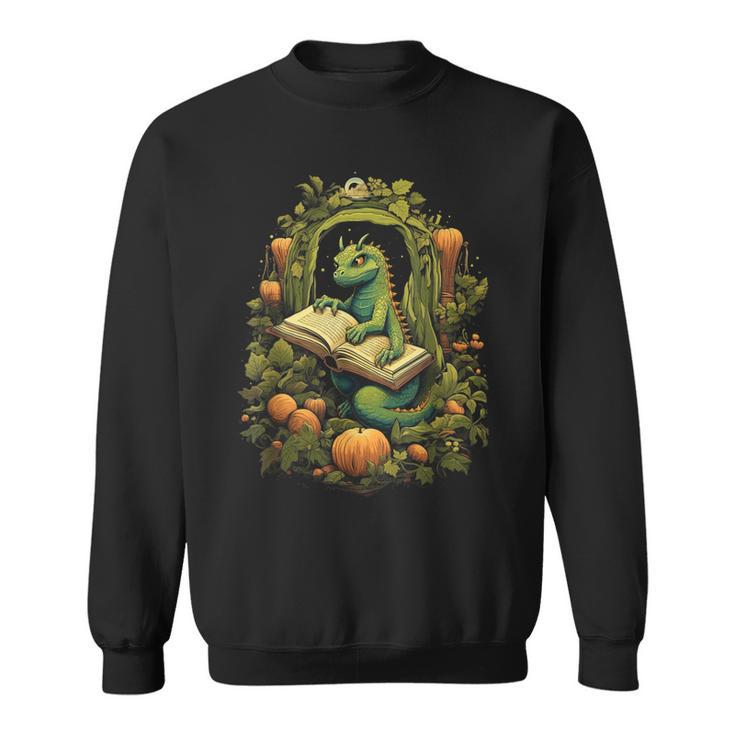 Book Dragon Reading Books Bookworm Fantasy Sweatshirt