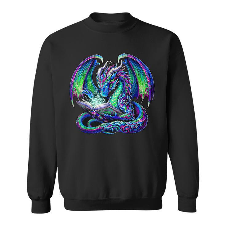 Book Dragon Reading Lover Sweatshirt