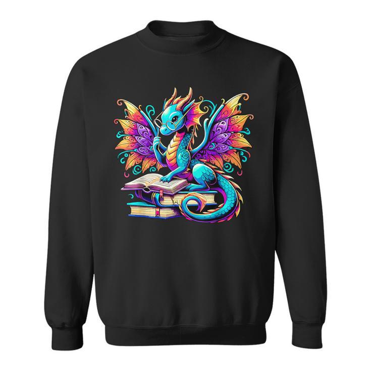 Book Dragon Reading Sweatshirt