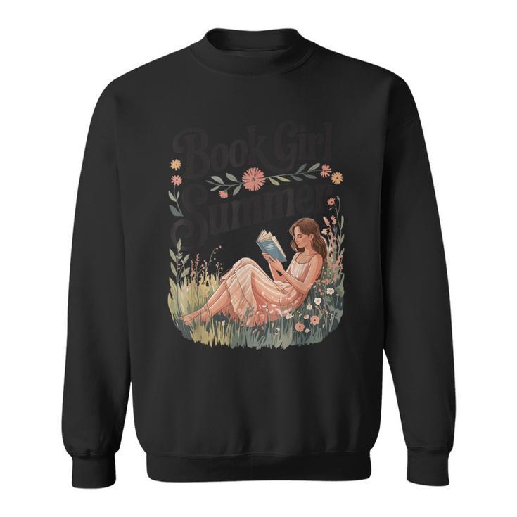 Book Girl Summer Vacation Bookworm Beach Girly Sweatshirt