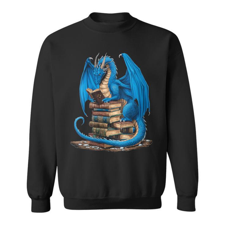 Book Lover Bookworm Reading Books Dragon Sweatshirt